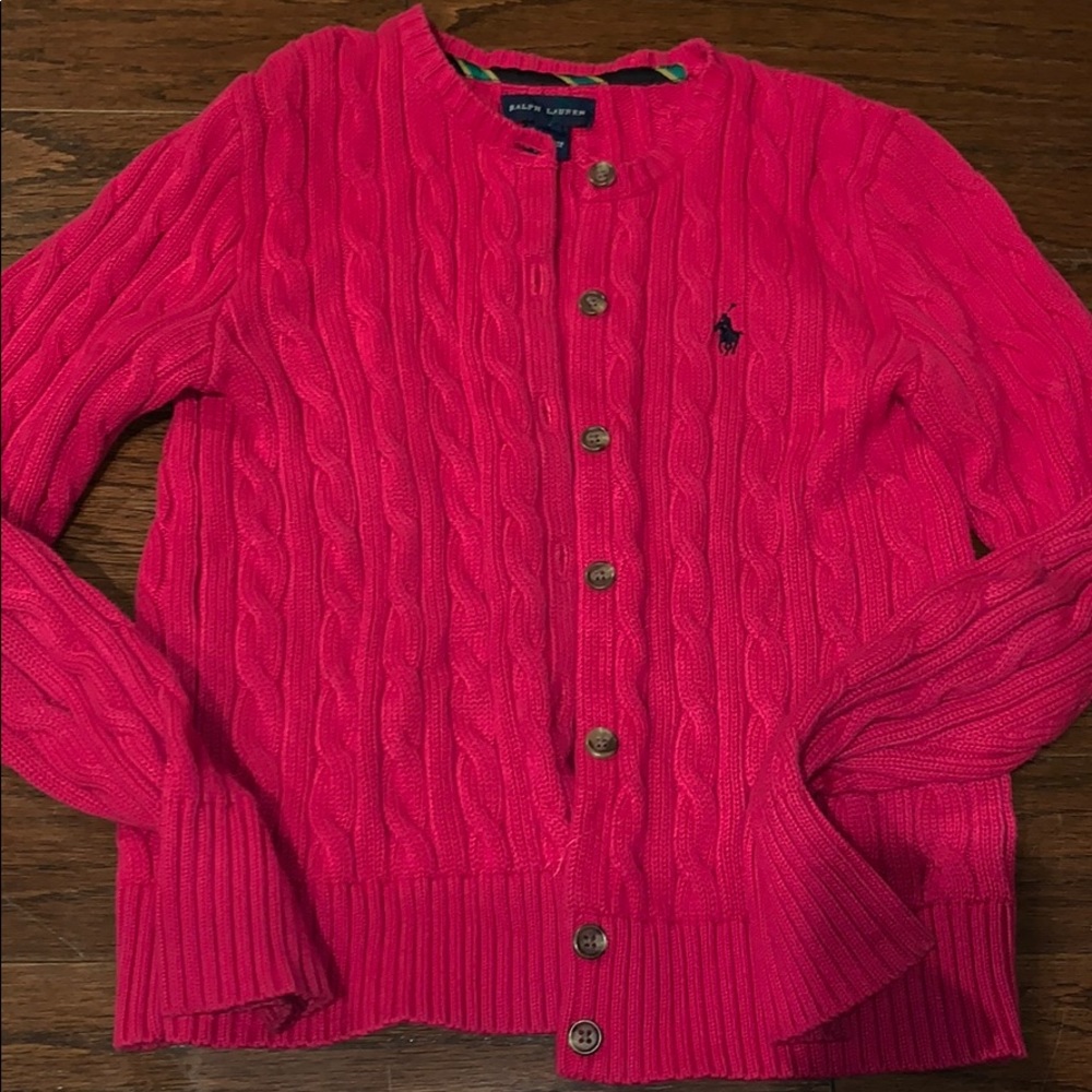 Pink Polo Ralph Lauren sweater for big girls